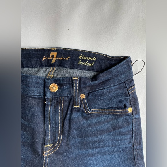 $189 WOMENS NWT 7 SEVEN FOR ALL MANKIND JEANS KIMMIE BOOT DARK BLUE SZ 23, 25 - Picture 8 of 9